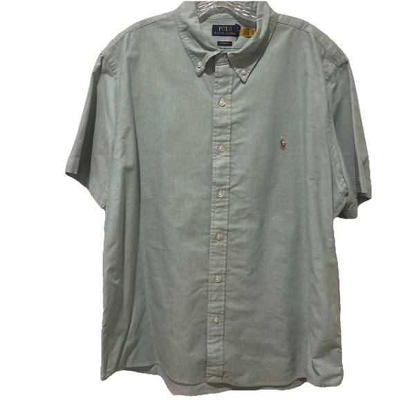 Polo Ralph Lauren Other - Polo Ralph Lauren Shirt Mens XXL TTG CLASSIC FIT Short Sleet But ton Green